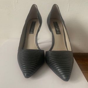 Steve Madden Silver & Black Pumps